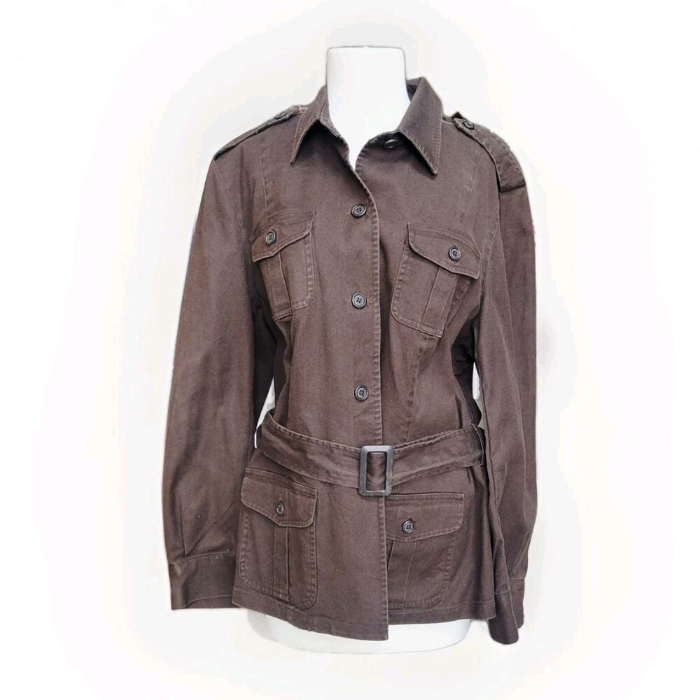 Ralph Lauren Woman Double-Faced Stretch Cotton & Linen Field Jacket Sz 2XL